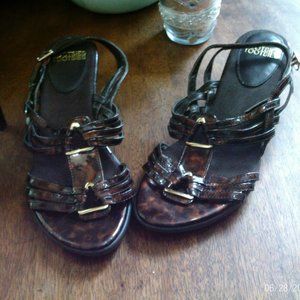 Leopard print sandals 7M